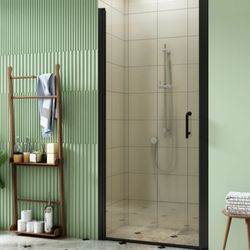 BRAND NEW 
36"-37 1/4" W x 72" H Pivot Semi-Frameless Shower Door with Clear Glass TK-KJJSSD3672ODCBFP1