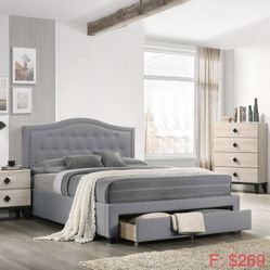 Full Bed Frame With Storage 