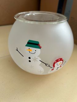Snowman tea light holder