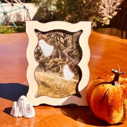 Halloween Ghost Art Print in Decorative Frame