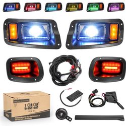 10L0L 3 Version Golf Cart Headlight and Tail Light for EZGO TXT Freedom Carts (12V-48V) with Turn Signals Kits(2014-up), Safe Daytime Running Lights &