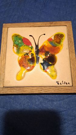 Butterfly tile art