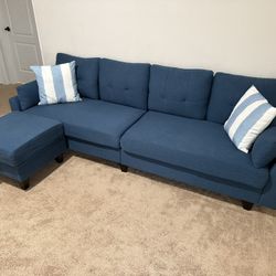 Blue Sectional Sofa, Couch