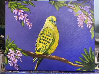 Budgie Bird Art Painting