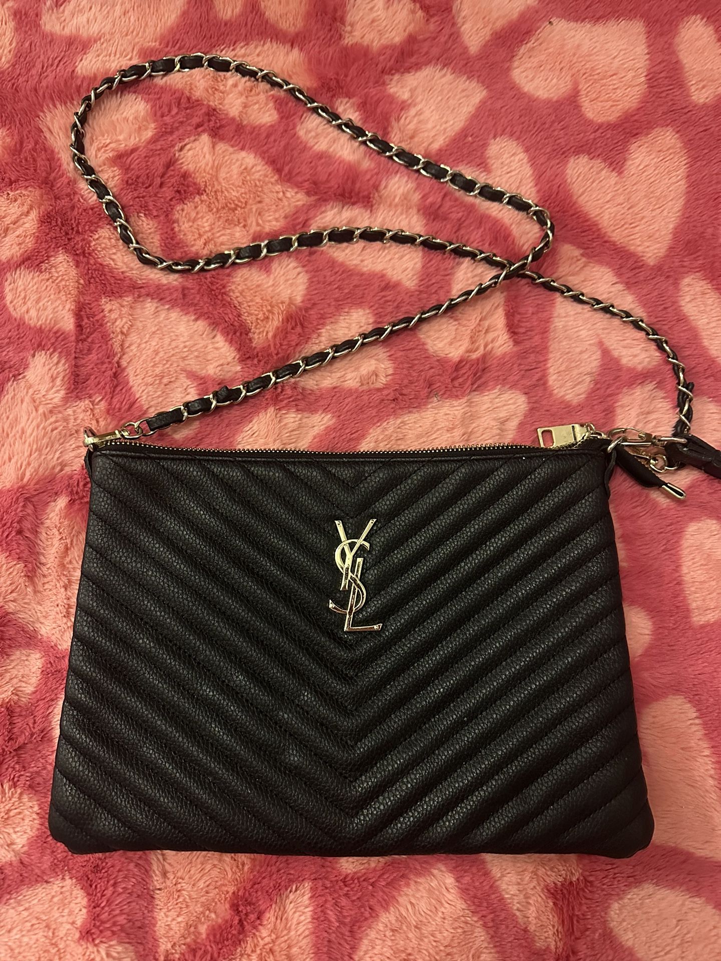 ysl gold chain cross body