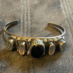 Murphy Platero Multi-stone Cuff Bracelet Sterling 