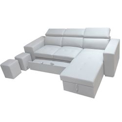 Sectional White Reversible New Financial Available 