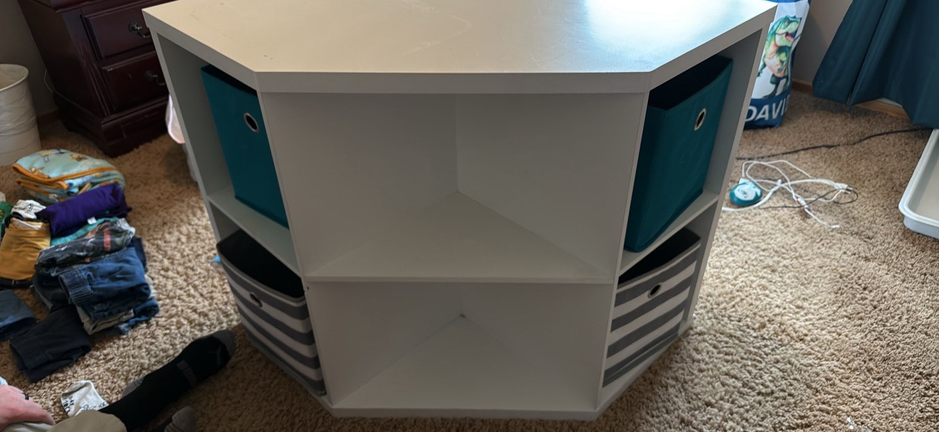 White Corner Bookshelf