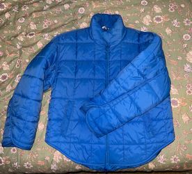 Blue Quilted Puffer Jacket
