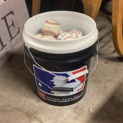 Baseballs With Bucket 