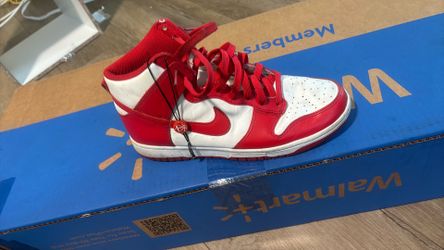 Red white hi dunks
