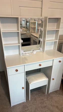 Vanity with chair