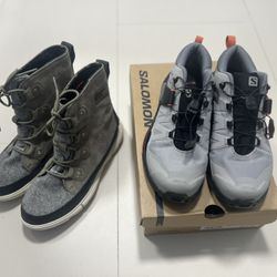 SOREL And SALOMON HIKING BOOTS 🥾 