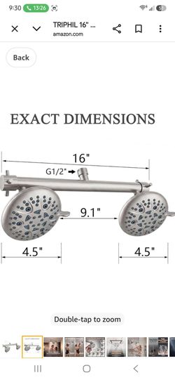 TRIPHIL 16" Dual Shower Head