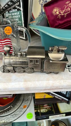 Vintage Pewter Steam Train Lighter