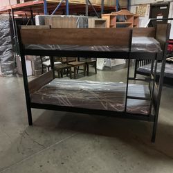 Twin 2 tone bunk bed. Available in espresso & white. Assembly required. Assembly not included. Tax included. Free local delivery.  Bunk bed only-$280 