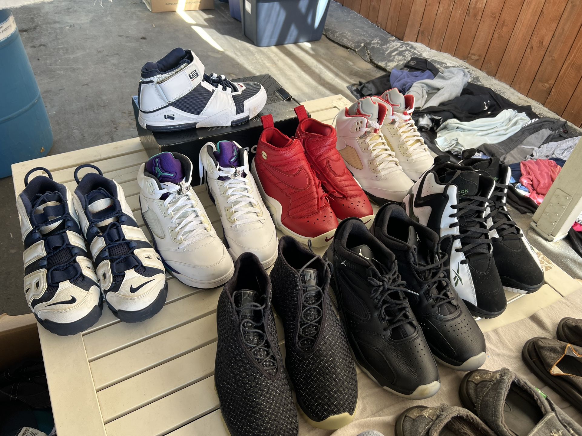 Jordan Sz 13 LeBron Sz 12 Reebok Size 13 