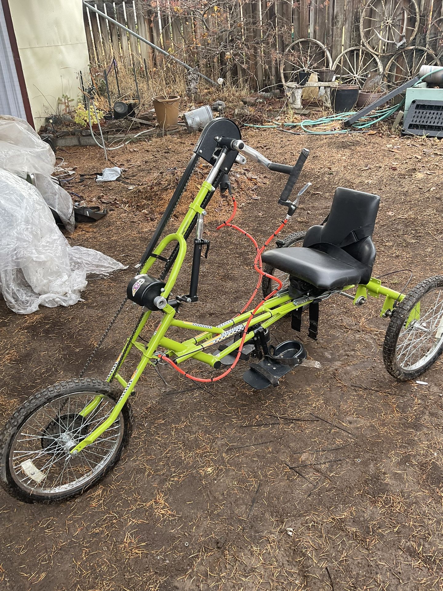 One Of A Kind Custom Tricycle, Use Arms To Pedal.
