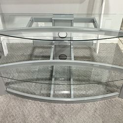 Glass 3-Tier TV Stand