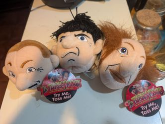 Three Three stooges heads soft and squishy