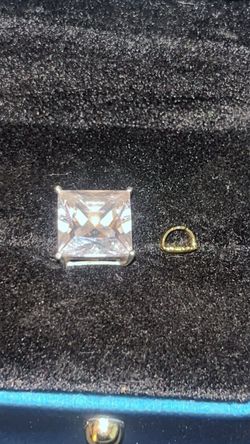 13m CZ Square Stud Earring