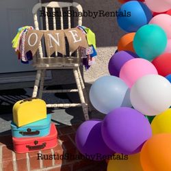 Vintage High Chair Picnic Table Backdrop