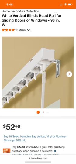 Patio door blind rail
