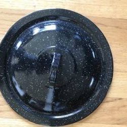 Vintage Black Speckle Graniteware Replacement Lid