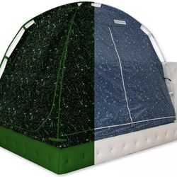 Bed Tent for Privacy and Cozy Sleep, Twin Night Sky (Glow-in-The Dark) By Besten