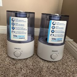 For sale: 2 × HoMedics UHE‑CM58 Cool Mist Ultrasonic Humidifiers