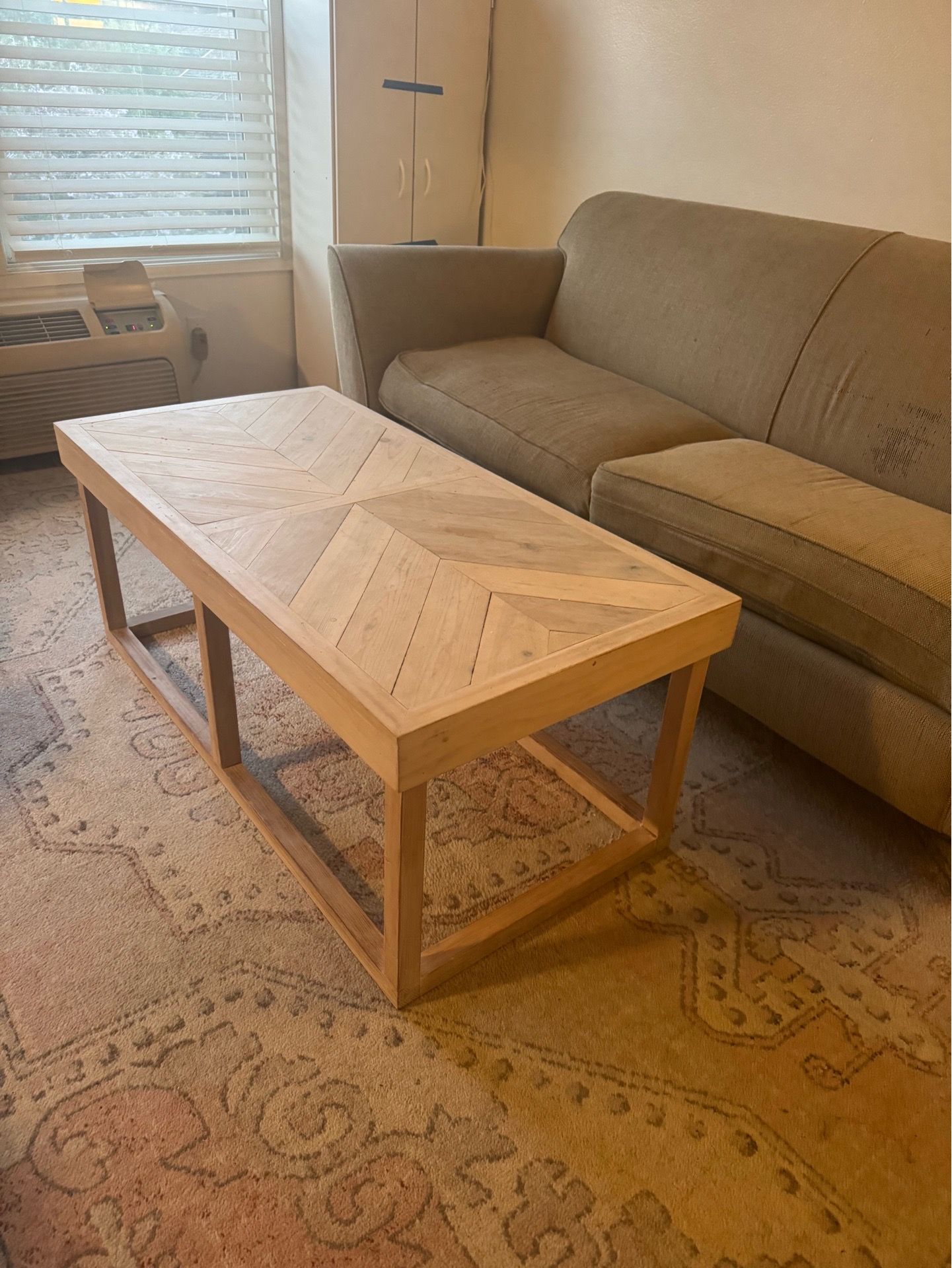 Handcrafted real wood coffee table