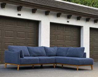 Sofa/Couch Sectional - Blue - Macy’s - Delivery Available 🚛