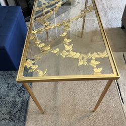 Rosalia Glass Butterfly Writing Desk