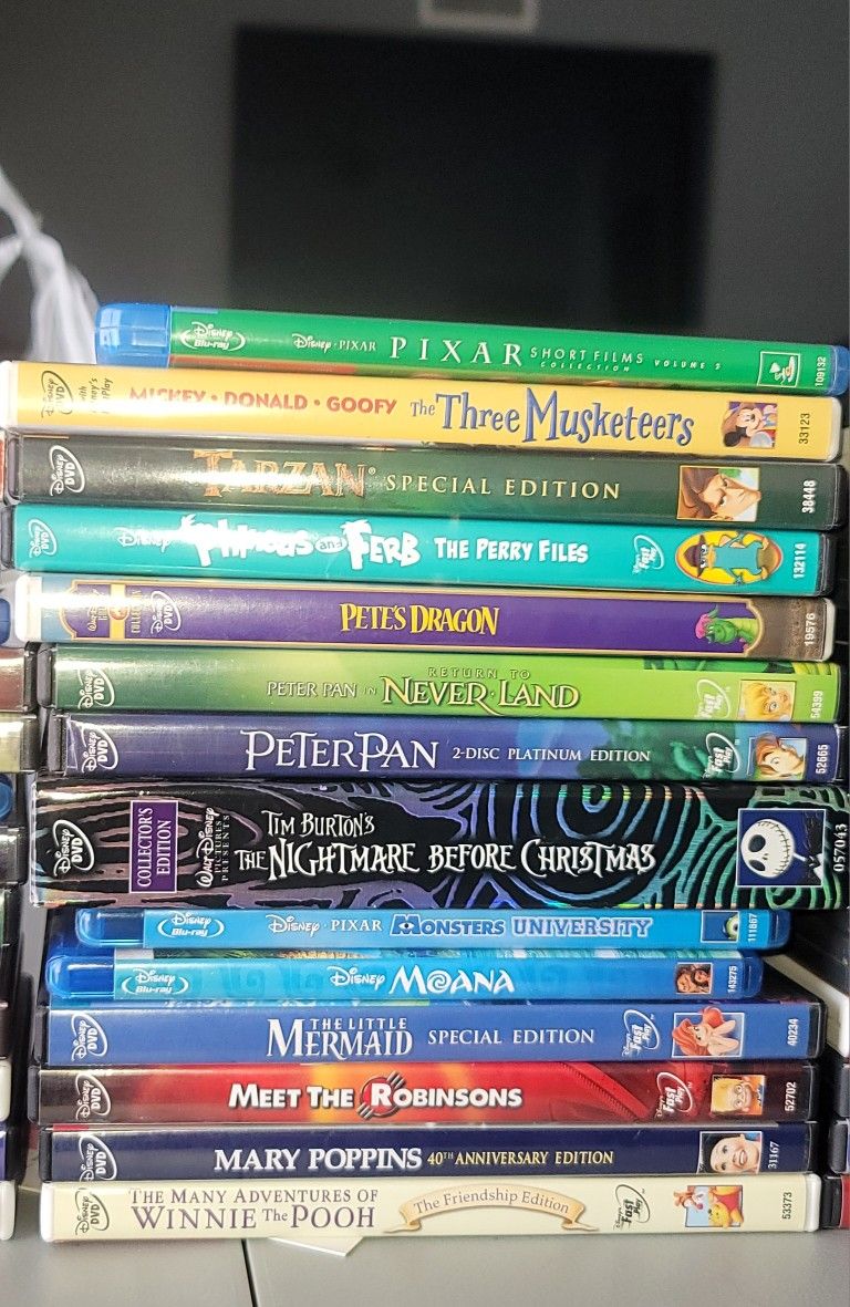 Disney Movies Blue Ray and DVD