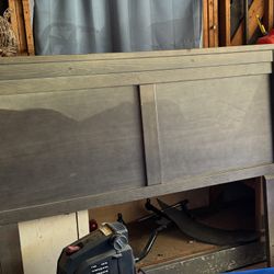 Queen Gray Bed , Side Frame And Queen Matress