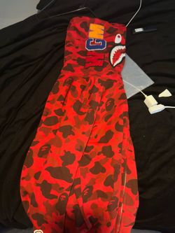 Bape shark red hoodie