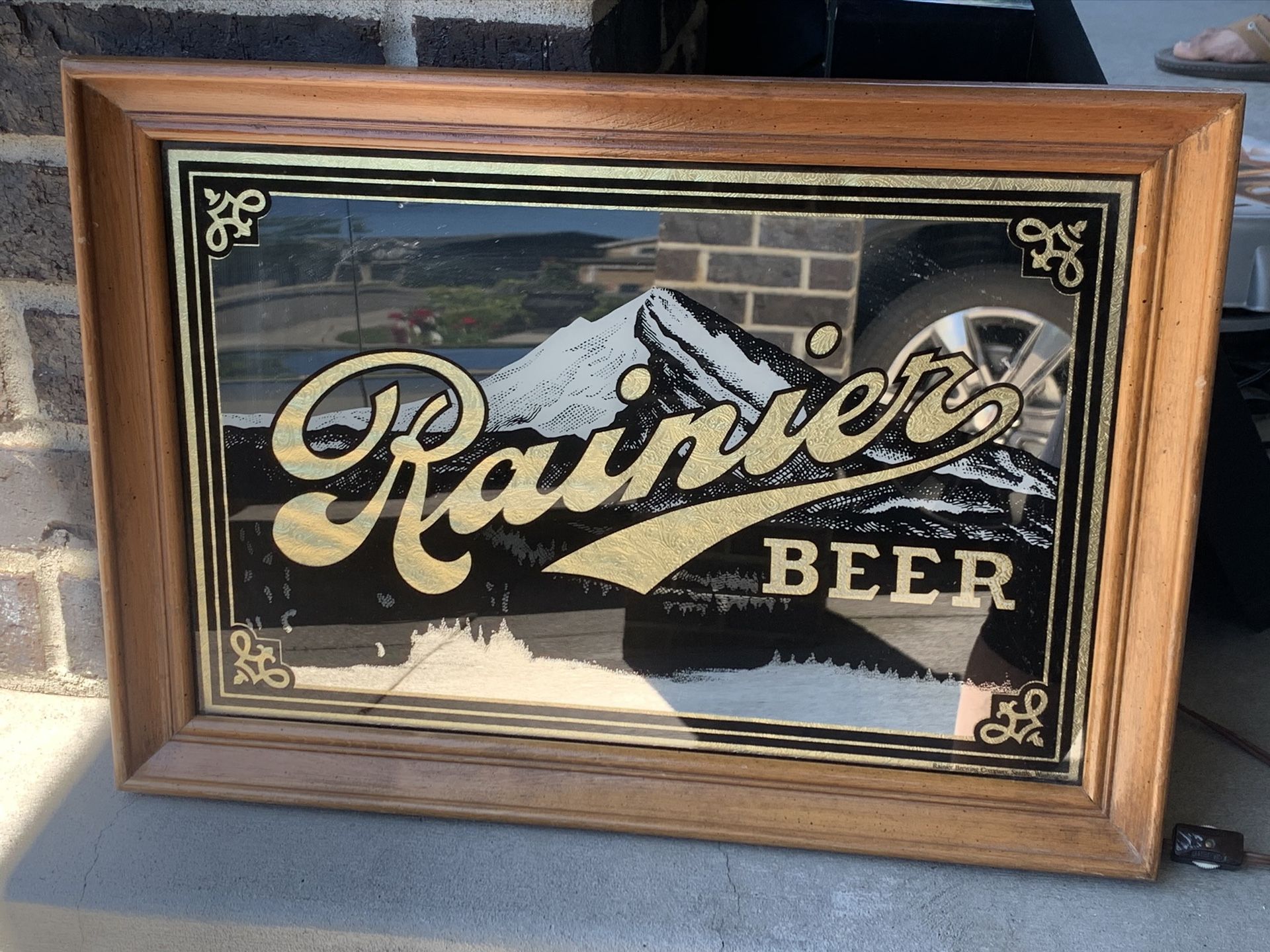 Vintage Rainier Beer Mirror