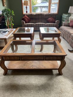 2 End Tables And 1 Coffee Table 