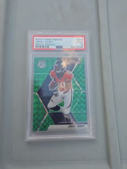 2020 Panini Mosaic Jerry Jeudy Green Mosaic RC PSA 9