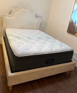 Upholstery Queen Size Bed - Mattress