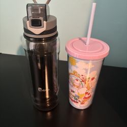 Strawberry shortcake cup along with bubba tumbler