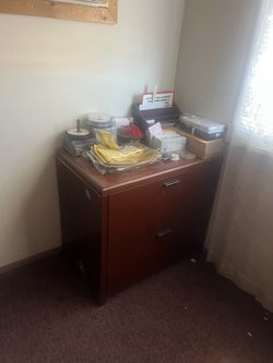 Wood Desk, Wood shelf, Wood Drawer