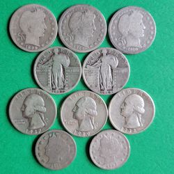 3 Generation of US Silver Quarters