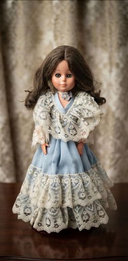 Vintage ZANINI & ZAMBELLI 17" Vinyl Doll w Original Dress Made in ITALY*