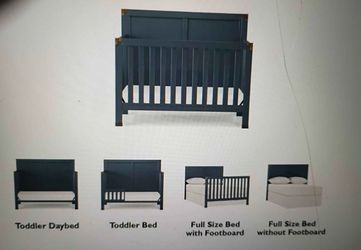 Blue crib - baby relax convertible crib