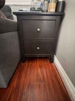 Black IKEA Dresser with Night Stands