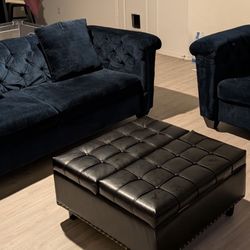 Sofa Set Navy Blue 