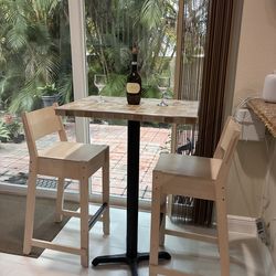Tiled Bistro table and 2 bar stools