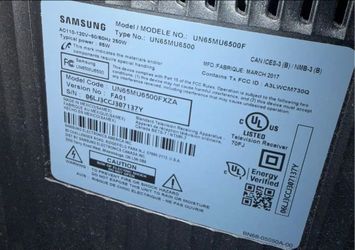 Samsung curved 65" 4k tv