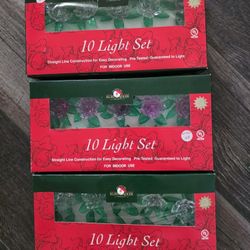 3 Kurt Adler Flower Stringlight Set